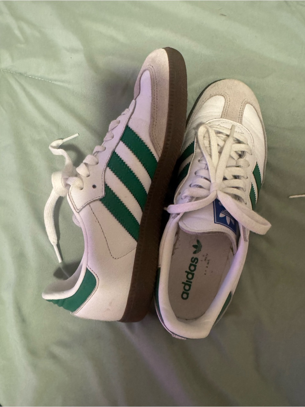Adidas Samba Core White & Green women’s Sneaker - Picture 2 of 3